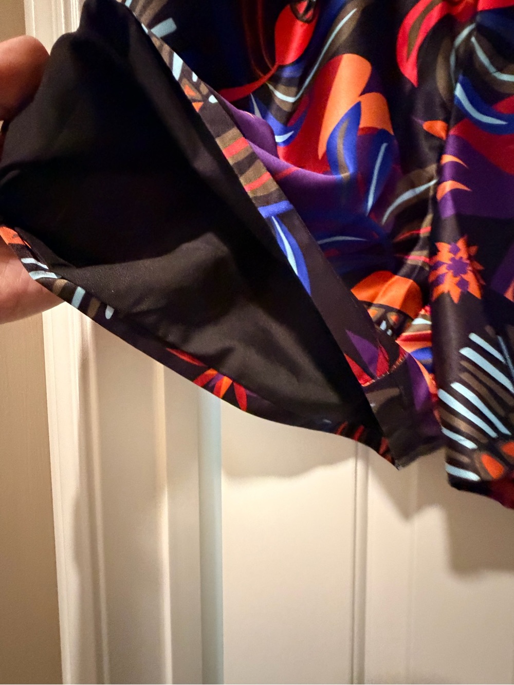Black Multi Floral A-LineShorts - Picture 2 of 9